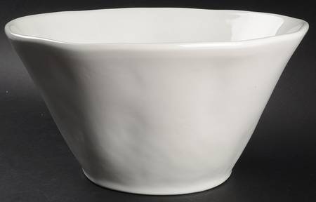 Rustic White 12" Round Vegetable Bowl