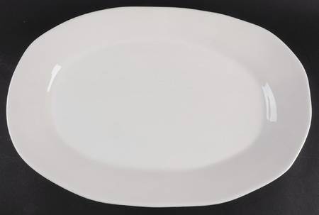 Rustic White 18" Oval Serving Platter