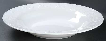 Pure White (Embossed) 11" Individual Pasta Bowl