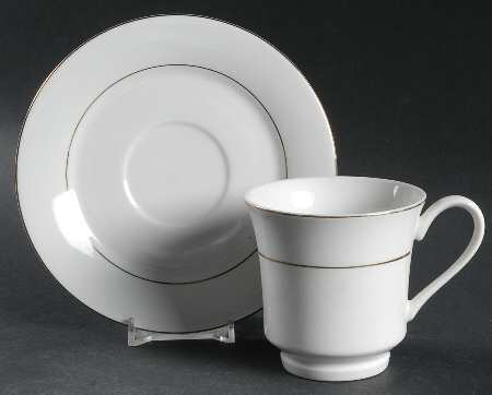 Classic Gold Footed Cup & Saucer Set