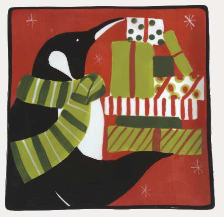 Cool Penguins Salad/Dessert Plate