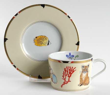 Exotica Flat Cup & Saucer Set