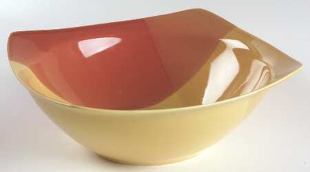 Colortones Red and Yellow 9" Round Vegetable Bowl