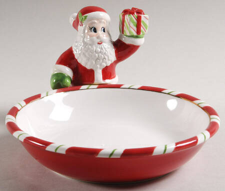 Letters To Santa Open Figural Santa Candy Dish