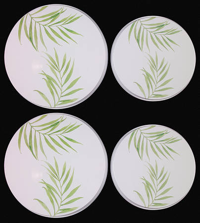 Bamboo Leaf (Corelle) Stove Cover Set-Steel 2 8" & 2 10" Round Covers