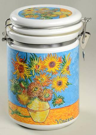 Master Impressionists Large Canister with Hinged Lid