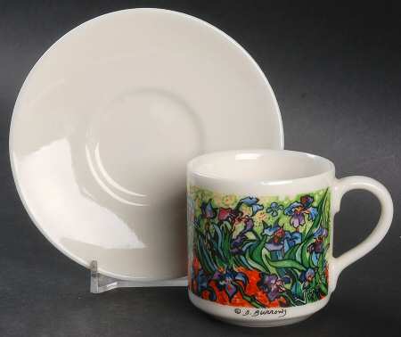 Master Impressionists Flat Demitasse Cup & Saucer Set