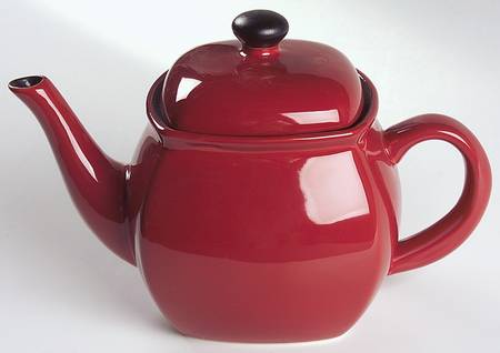 Chili Red (Round) Teapot & Lid