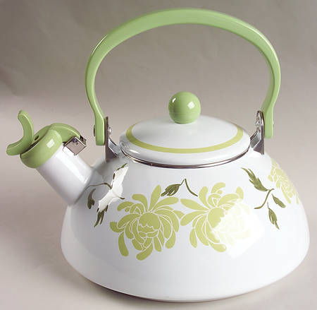 Chrysanthemum (Corelle) Metal Whistler Kettle & Lid
