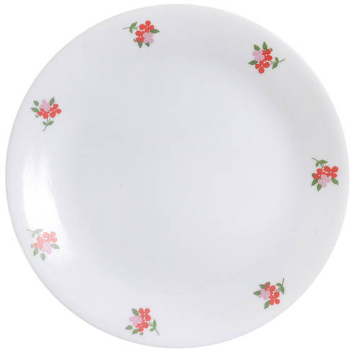 Red Floral (Corelle) Luncheon Plate