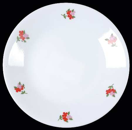 Red Floral (Corelle) Bread & Butter Plate