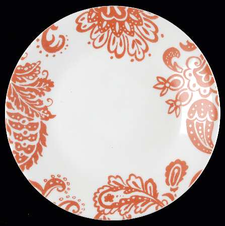Red Paisley (Corelle) Bread & Butter Plate
