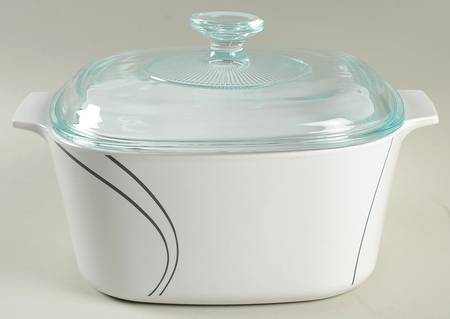 Simple Lines (Corelle) 3 Quart Square Casserole with Lid
