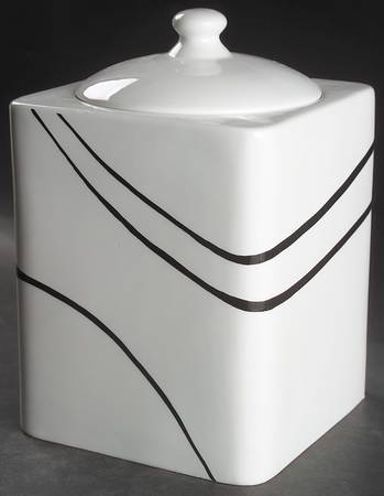 Simple Lines (Corelle) Cookie Jar & Lid
