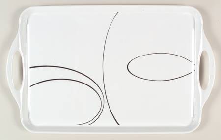 Simple Lines (Corelle) Handled Melamine Tray