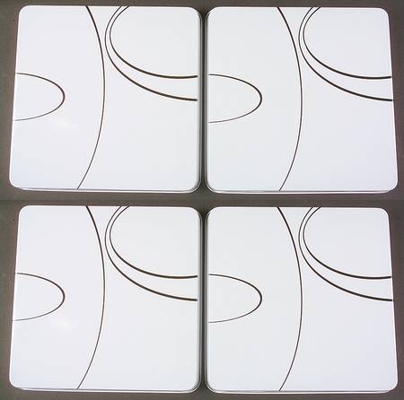 Simple Lines (Corelle) Square Stove Cover - Set of 4