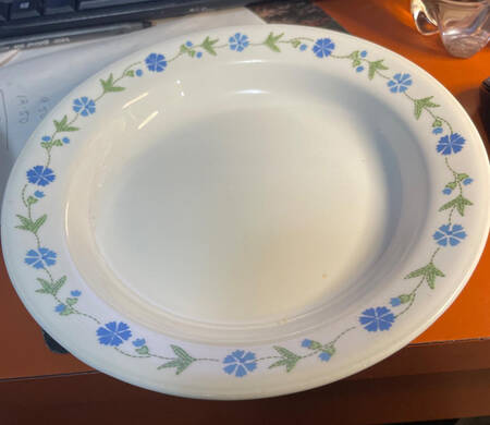 Spring Blue (Corelle) Rim Soup Bowl