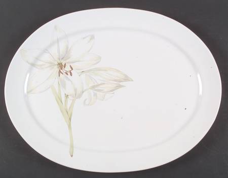 White Flower (Corelle) 17" Oval Serving Platter