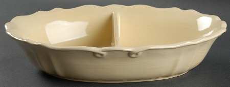 Traditions Yellow (Corelle) 12" Oval Divided Vegetable Bowl