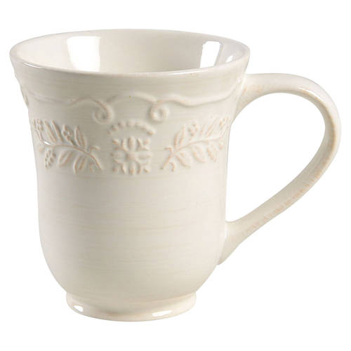Traditions Embossed White (Corelle) Mug