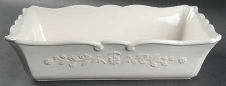 Traditions Embossed White (Corelle) 13" Lasagna by Corning Corelle