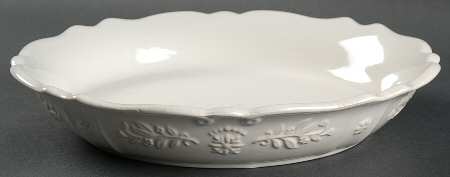 Traditions Embossed White (Corelle) 9" Pie Baking Plate by Corning Corelle