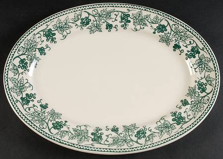 Vineyard Green 14" Oval Serving Platter