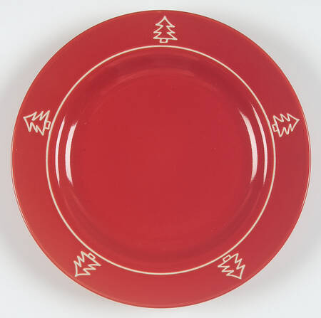 Tree Red Salad Plate