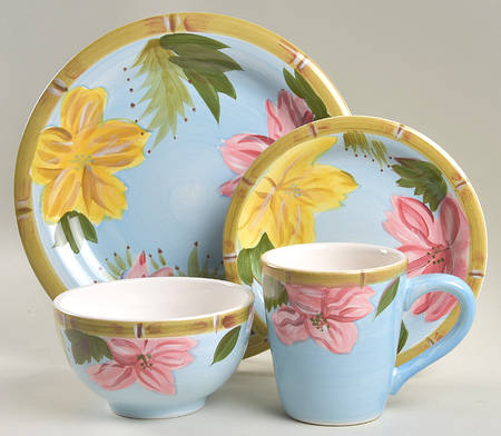 Hibiscus 4 Piece Place Setting