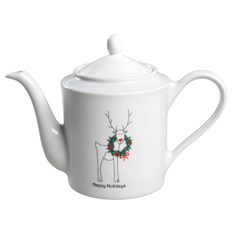 Happy Holidays (Rudy) Coffee Pot & Lid
