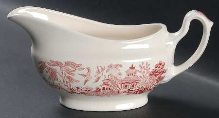 Willow Rosa Pink (Colombia & Romania) Gravy Boat by Churchill