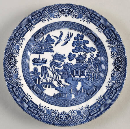 Blue Willow (Swirl, Columbia, Malaysia, England) Salad Plate