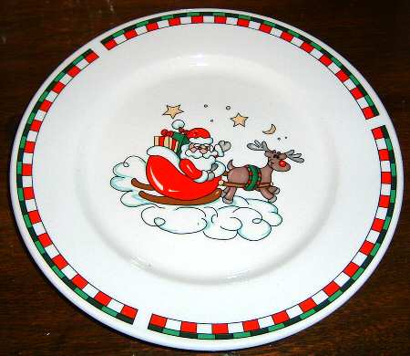 Santa Sleigh Salad Plate