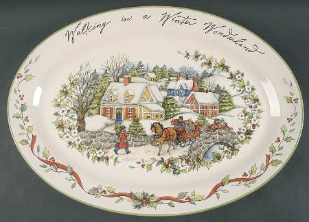 Winter Wonderland 18" Oval Serving Platter
