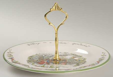 Winter Wonderland Round Serving Plate with Handle (DES)