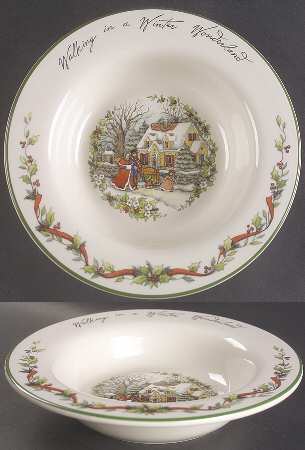 Winter Wonderland Large Rim Soup Bowl