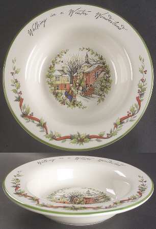Winter Wonderland Large Rim Soup Bowl
