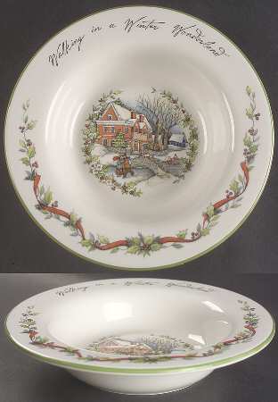 Winter Wonderland Large Rim Soup Bowl