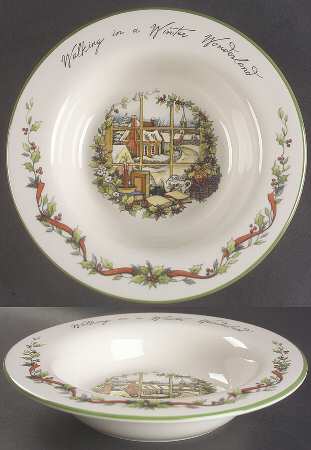Winter Wonderland Large Rim Soup Bowl