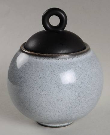 Tourron Gris Ecorce Sugar Bowl & Lid