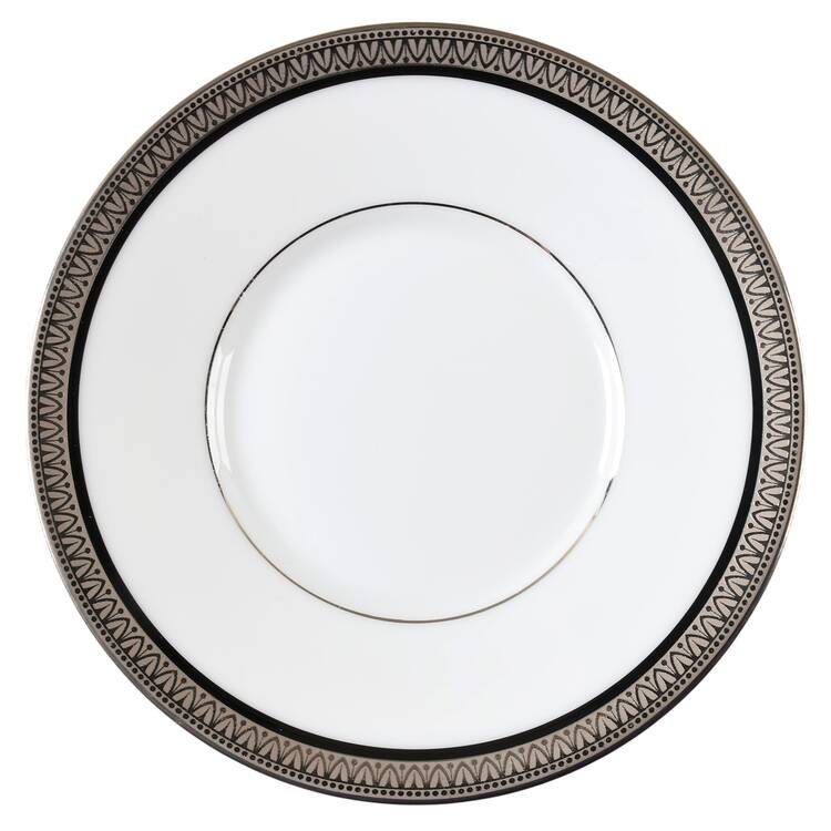 Malmaison Black (No Verge) Saucer for Flat Cup