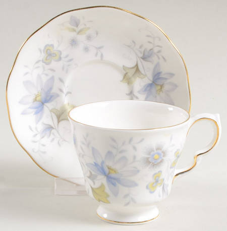 Rhapsody in Blue Footed Demitasse Cup & Saucer Set