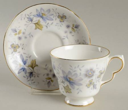 Rhapsody in Blue Footed Cup & Saucer Set