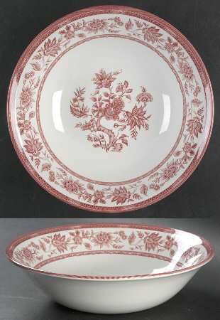 Indian Tree Pink 9" Round Vegetable Bowl