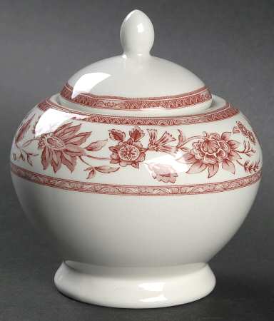 Indian Tree Pink Sugar Bowl & Lid