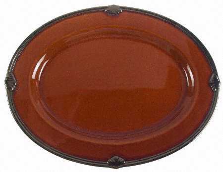 Embassy Brown 18" Oval Serving Platter