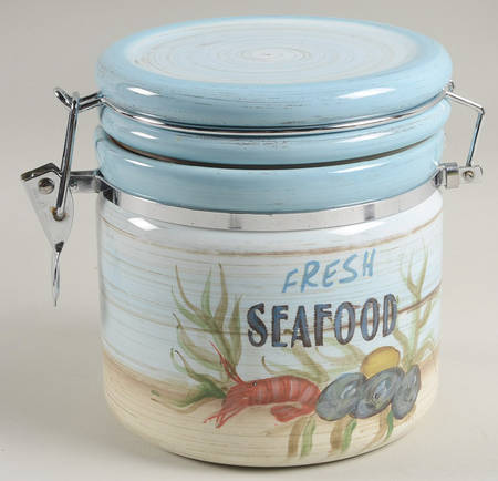 Fisherman's Catch Small Canister & Lid