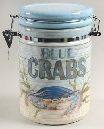 Fisherman's Catch Large Canister & Lid