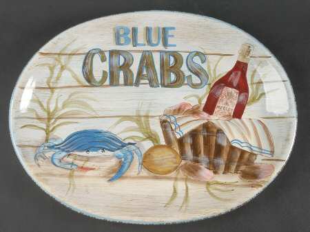 Fisherman's Catch 15" Oval Serving Platter