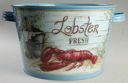 Fisherman's Catch Open Metal Ice Bucket
